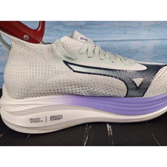 Mizuno Neo Zen Running Shoes White Soft Purple Green Cushioned Trainer Size 9 - Picture 6 of 15